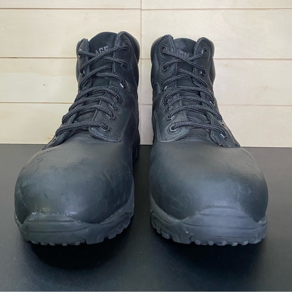 Iron Age Trencher Composite Toe Work Boots Men's Size 9.5 Shoes M Black Leather - Picture 5 of 11